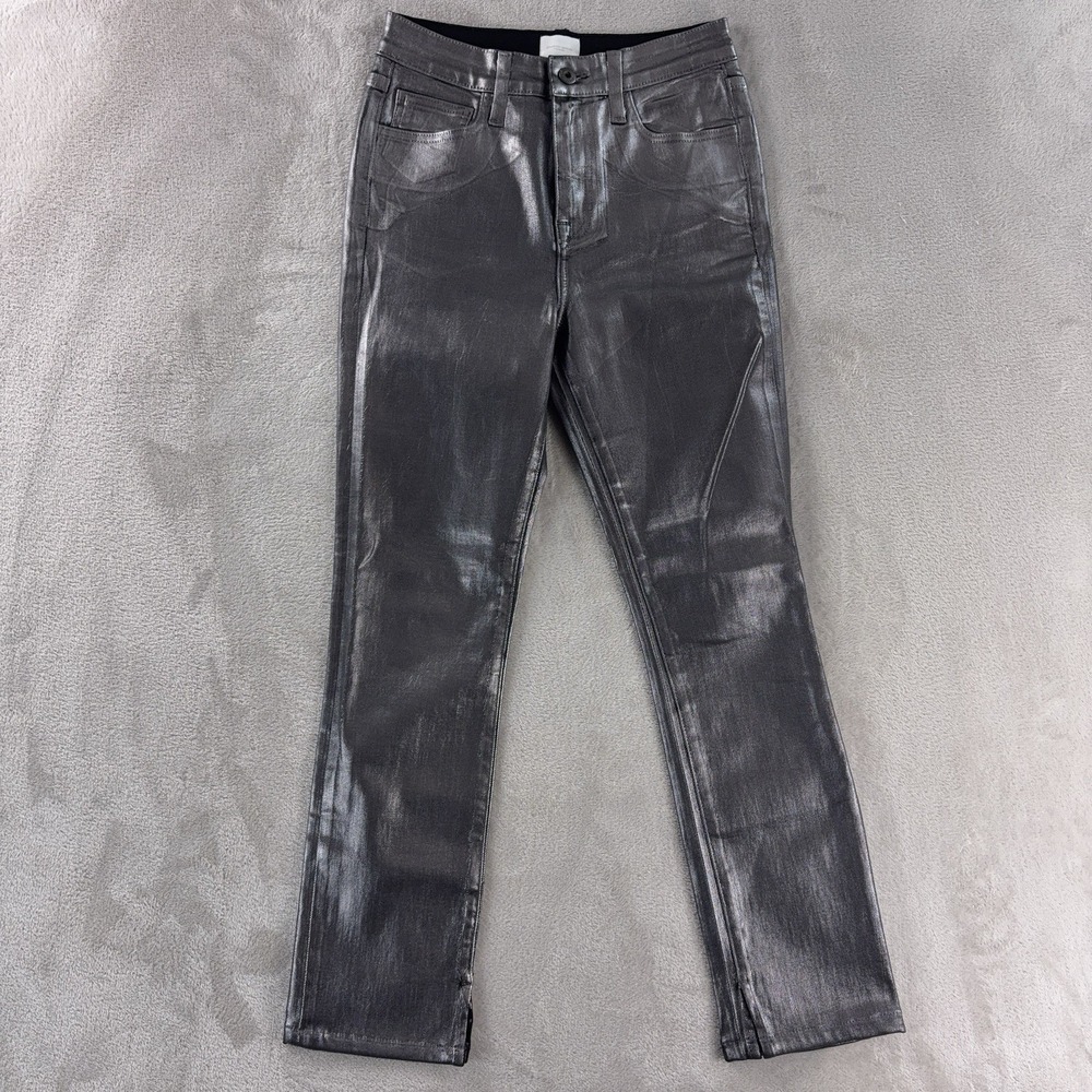 Jonathan‎ Simkhai Rae High Rise Jeans Womens Size 25x25 Silver Slim Denim